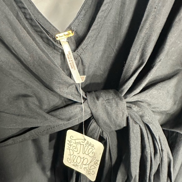 FREE PEOPLE Elegant Black Sleeveless Dress size L brand new w tags - Picture 10 of 12